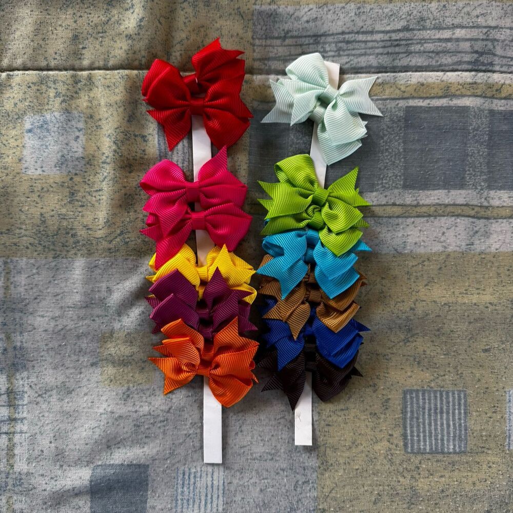 Baby Stretchy Toddler & Infant Bows in Assorted Colors Headband Set